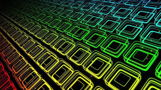 The periodic pattern of simple shapes makes this VJ loop easy to customize and adapt to your specific needs.