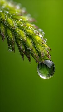 Close-Up of Water Droplet on Leaf