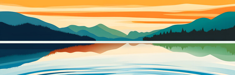 Obraz premium landscape with mountains