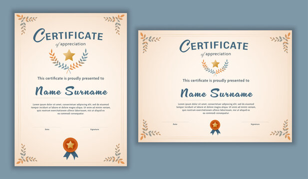 Friendly certificate of appreciation template for community and volunteer recognitio