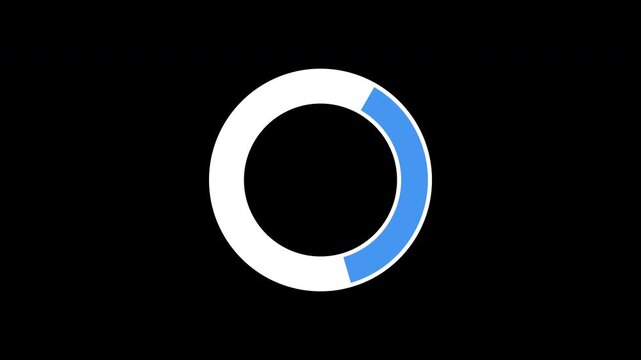 Looping Circular Progress Bar Animation Blue Indicator Alpha
