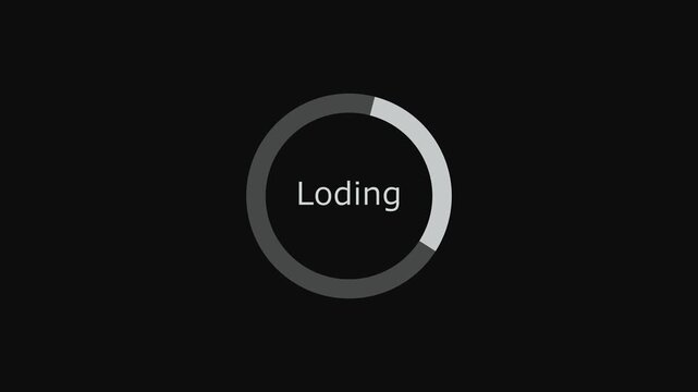 loding icone.black circle loding animation on a dark background.4k video

