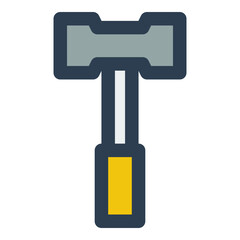 hammer filled outline icon