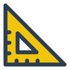 triangle ruler filled outline icon