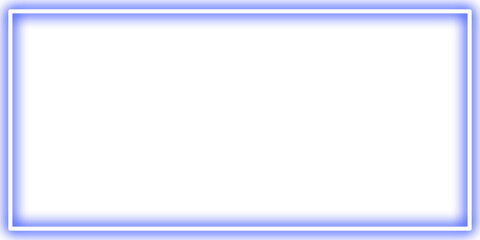 Futuristic glowing blue rectangle frame with soft gradient effect for website hero section, corporate presentation background, or UI mockup with copy space for text