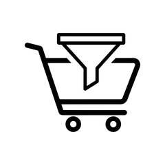 Clean and modern flat design shopping cart icon, perfect for e-commerce, retail, and online shopping web and app design projects.