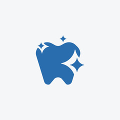 Clean Shining Tooth Logo for Professional Dental Clinic and Oral Healthcare