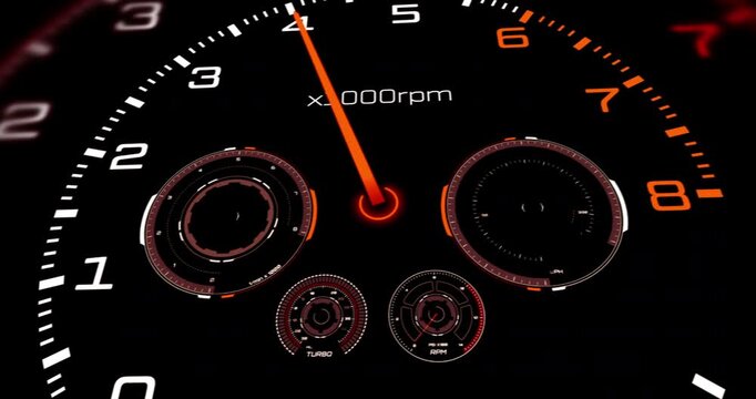 Racing car on track accelerating into V8 engine animation. Racing Sports And High Performance Engine 3D Animation.