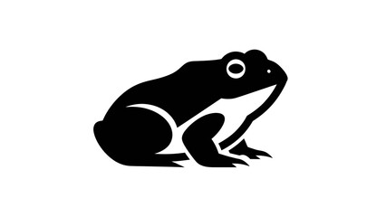 Fototapeta premium Black Frog Icon Vector Illustration Simple Graphic Design Element for Nature and Wildlife Themes