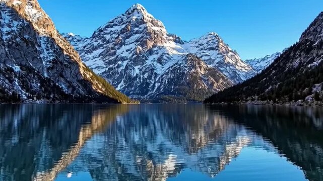 Mountain Lake Reflection Landscape