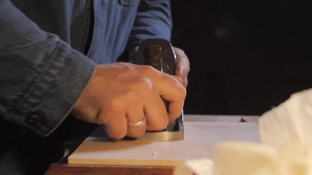 Hand plane woodworking