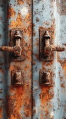 Rust corrosion detail showing natural oxidation process on metal.