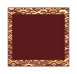 Abstract geometric design with repeating pattern and copy space