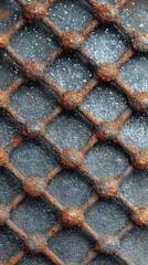 Fototapeta premium Rust corrosion detail showing natural oxidation process on metal.