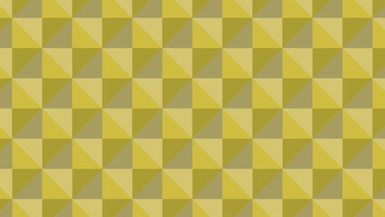 Abstract seamless geometric pattern with colorful triangles and shapes on a yellow background