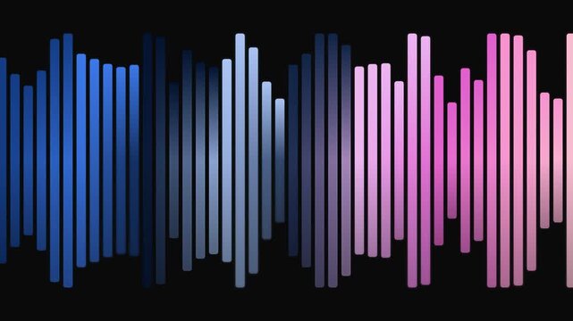 Abstract vector background with colorful lines forming a 3d business graph and music equalizer pattern for a creative finance city market design illustration