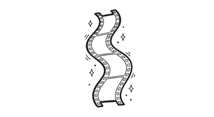 Wavy Movie Film Ribbon Design