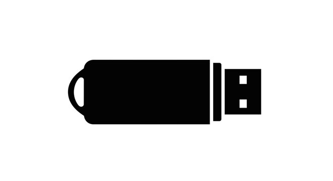 USB Flash Drive Isolated on White Background.