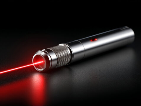 laser pointer isolated on a black background