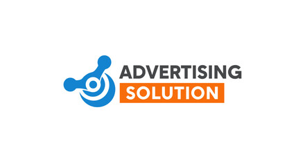Advertising Solution Logo Design Concept.