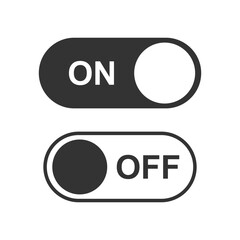 Simple Flat On and Off Toggle Switch Buttons