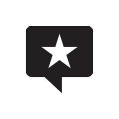Customer Five Star Review and Brand Reputation Solid Icon