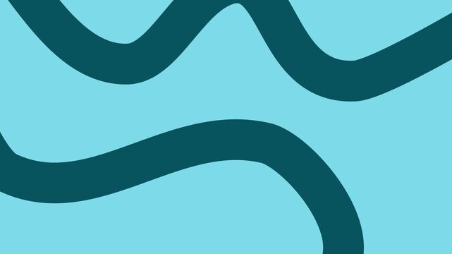 Minimal abstract motion graphic animation keep learning with flowing dark line on blue background, modern motivational typography design, clean dynamic visual