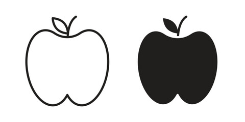 Fototapeta premium Apple icon. Perfect for app and web interfaces, marketing, etc.