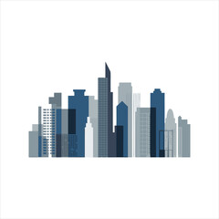 Fototapeta premium Modern cityscape with sleek skyscrapers and urban landscape
