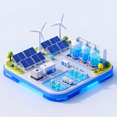 Fototapeta premium RenewableEnergyPlant