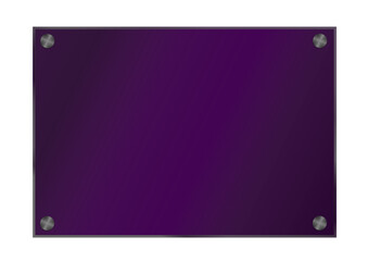 Obraz premium Plaque de verre rectangulaire violette