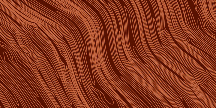Retro coffee color background. Milk chocolate liquid dessert texture. Wavy swirl candy pattern for poster, cover, banner, pamphlet.