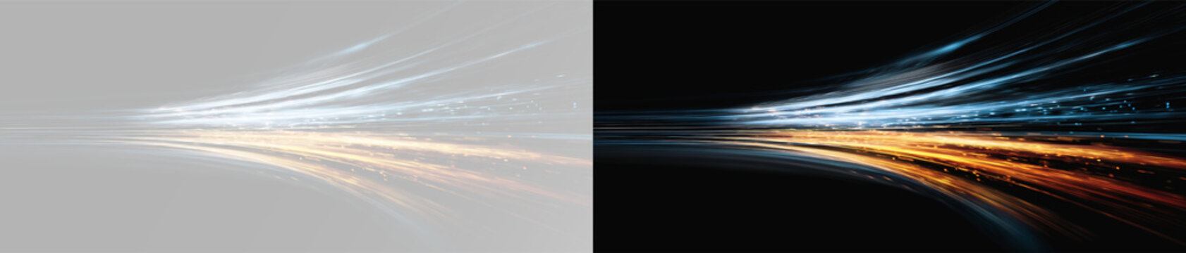 Line energy line in blue and gold neon colors for high-speed digital backgrounds lines motion