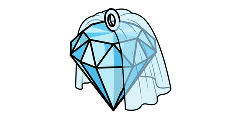 Abstract geometric design resembling a futuristic tent or alien structure with a circular element