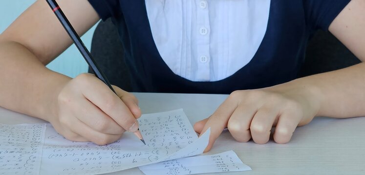 Writing exams are easy with proper cheat sheet in hands concept