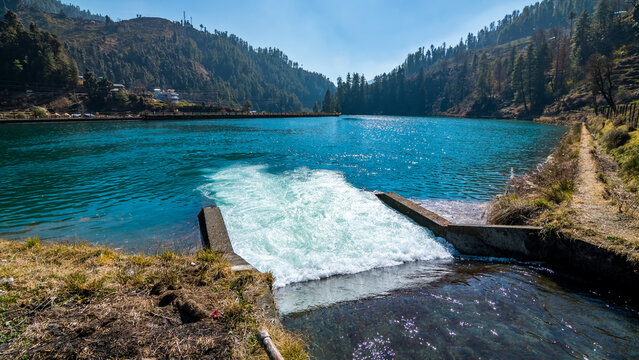 Old Barot Barrage on Uhl River in Himachal Pradesh for irrigation and storing water