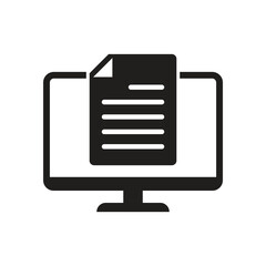 Filled PC monitor with text document page