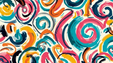 Fototapeta premium cute fun doodle abstract background