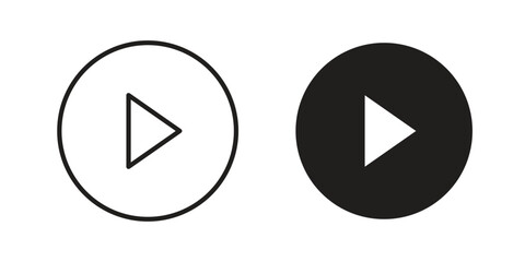 Play icon. Perfect for app and web interfaces, marketing, etc.