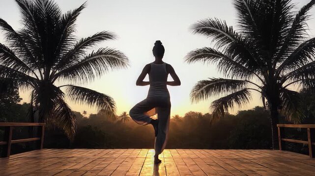 Yoga at Sunrise Tropical Retreat Wellness and Balance