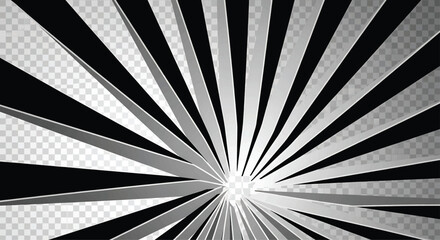 Obraz premium Black White Gray Sunburst Background