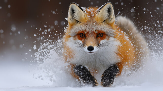 Fox in the snow