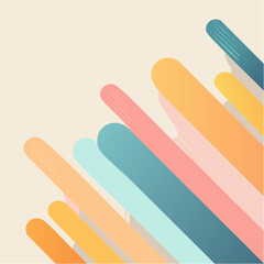 Obraz premium Creative abstract background design with gentle pastel colored linear elements