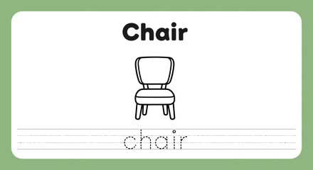 Chair Coloring Page for Kids: Learn and Color