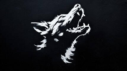 Vibrant street graffiti of a dog with its mouth wide open, painted in bold colors on a textured urban wall, perfect for edgy and modern designs.