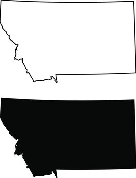 Comparison of oregon and idaho state shapes with different fill styles