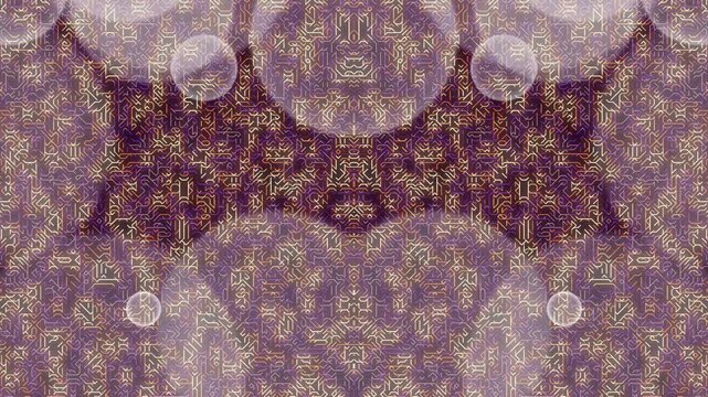 Abstract Purple Pattern with White Circles.
