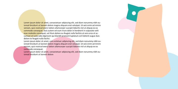 Abstract geometric shapes with text on a white background.