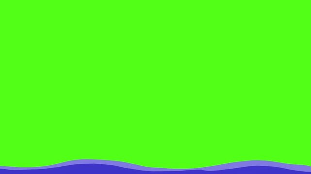 Cartoon Water Wave Transition Green Screen &ndash; Animated Wave Wipe Effect