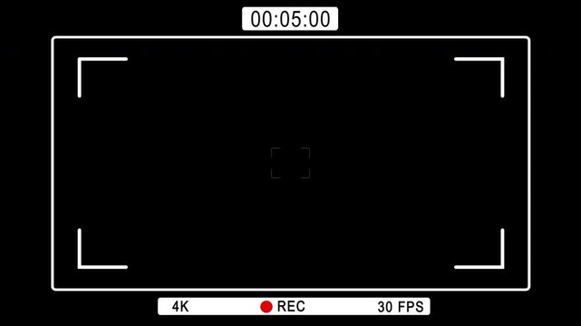 Realistic recording interface with running timecode and balanced layout. Real time camera overlay. Designed for film and broadcast editing